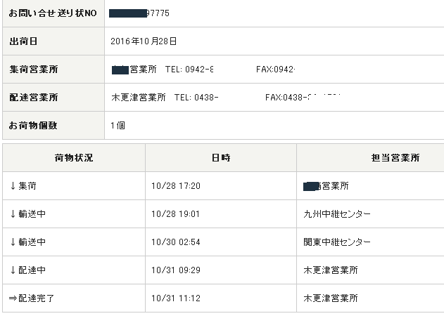 佐川追跡配達しない日